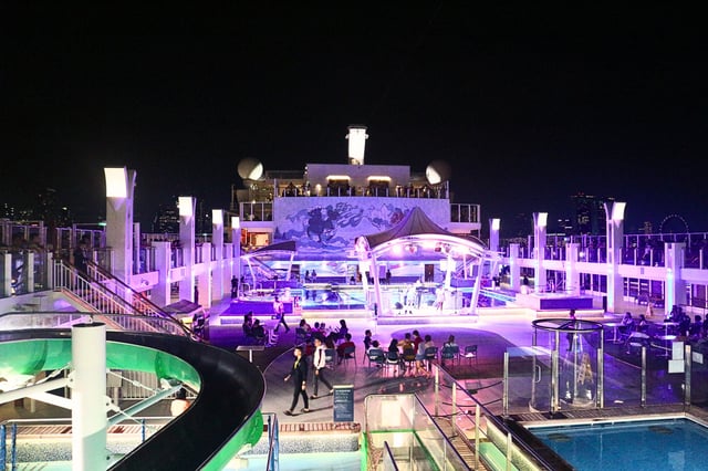 Night view, Luxury Cruise Ships