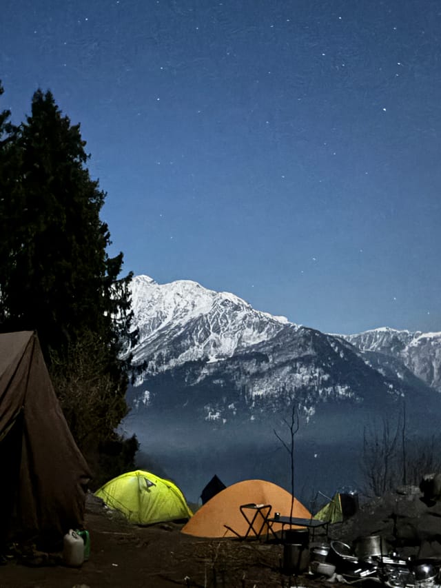 Rani Sui Lake Trek Campsite