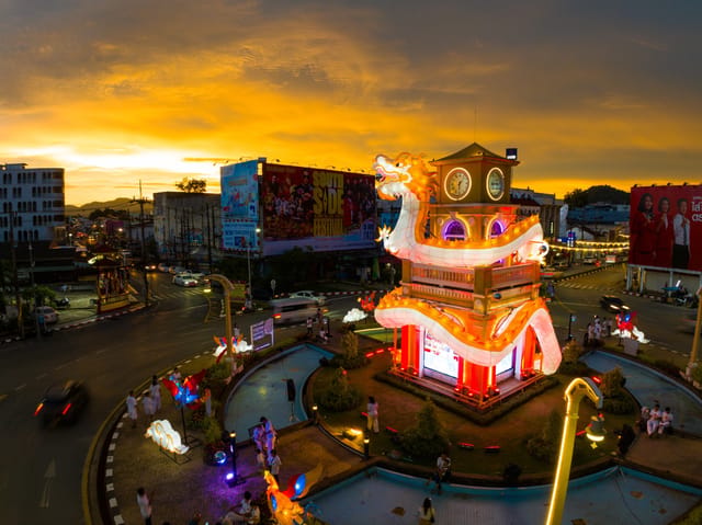 Bangkok Giant Swing at Sunset Thailand