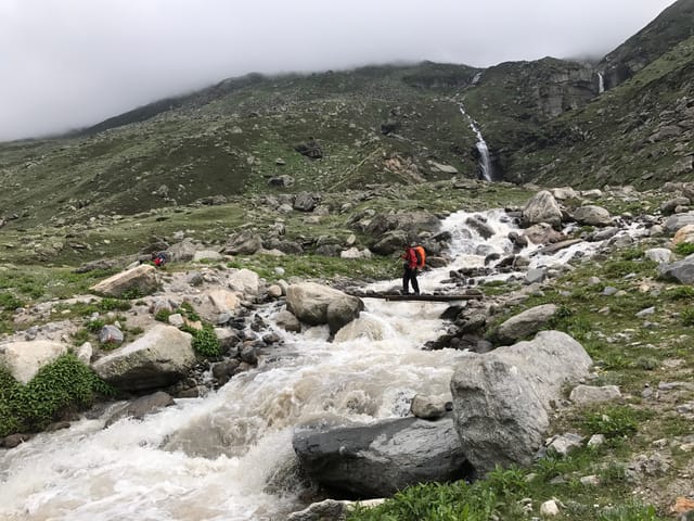Pin Parvati Pass Trek River Crossing