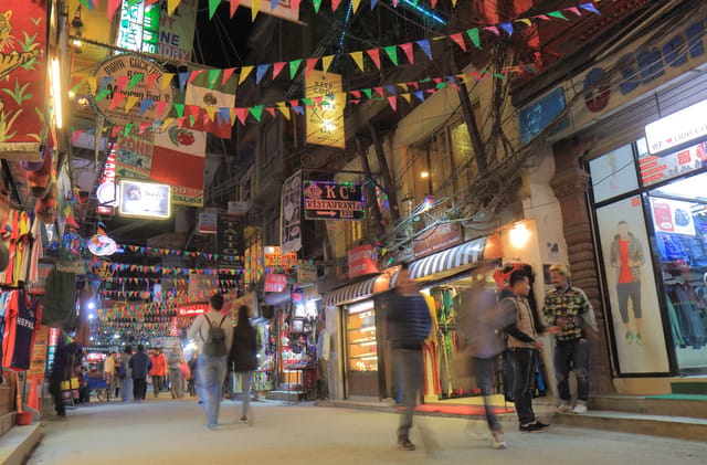 Thamel Street Kathmandu Nepal Night