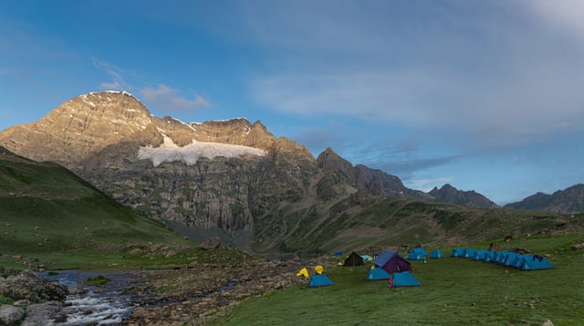 Naranag Gangabal Trek Campsite
