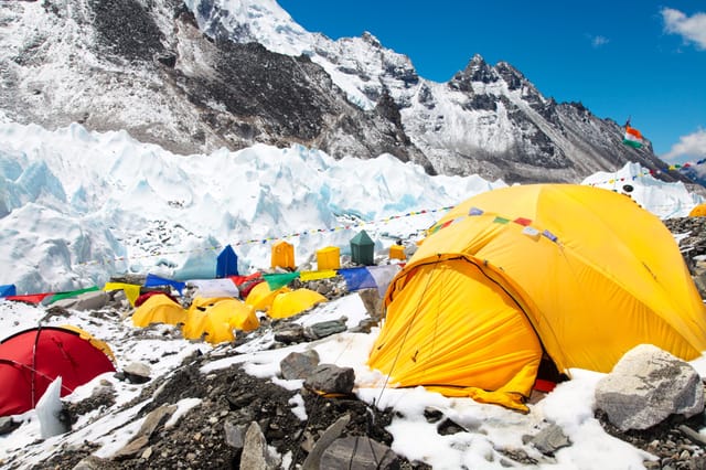 EBC yellow tents