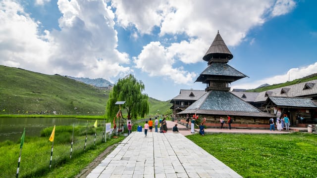 Prashar Lake Trek Temple
