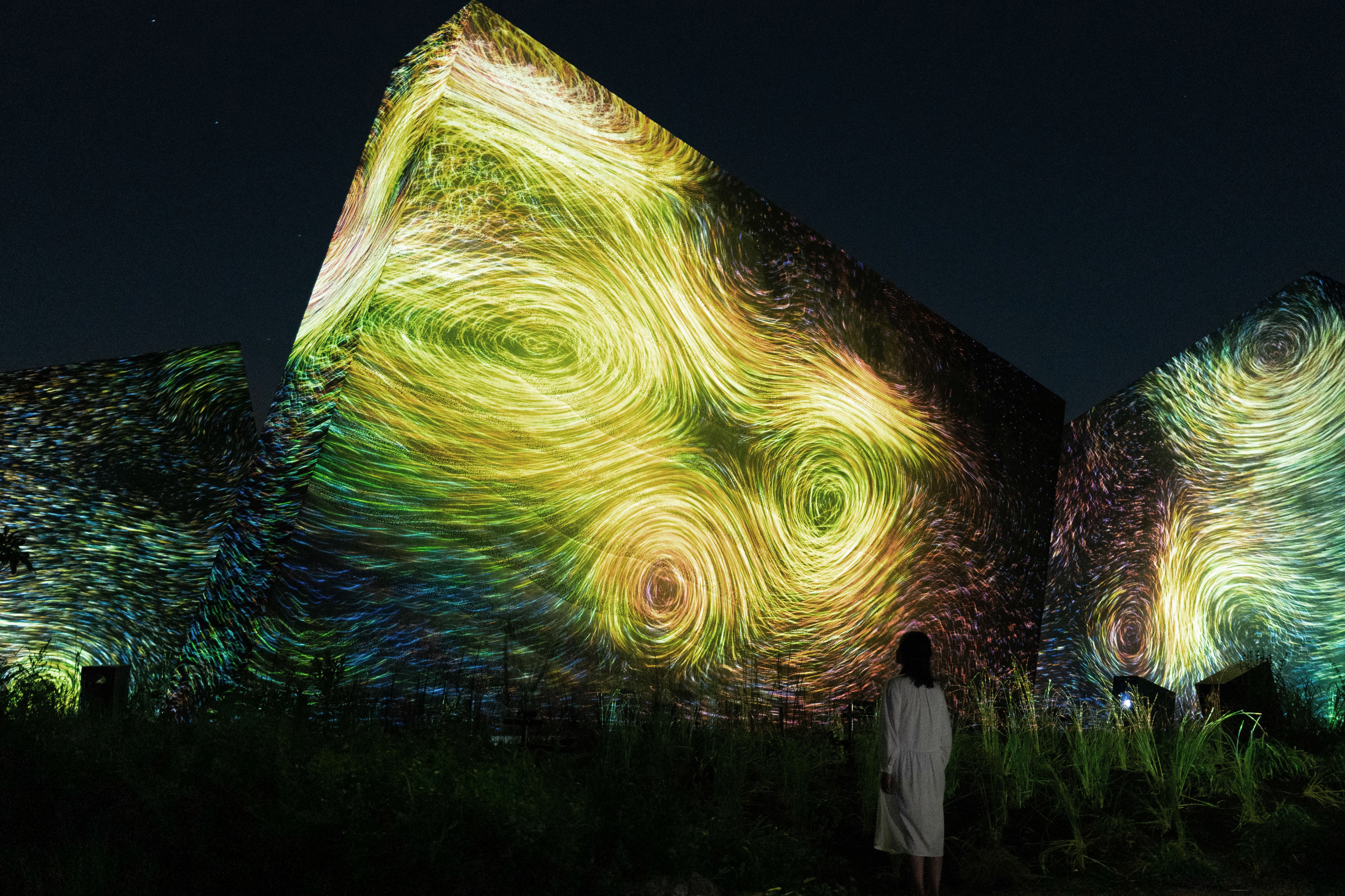 ✨ガラス聖3Dボタニカルアート✨Homage to Nature　⭐️ ☆匿名おお クリスタルボール 光の幻想的な空間 宇宙 太陽系 月 たんぽぽ 鹿 3D