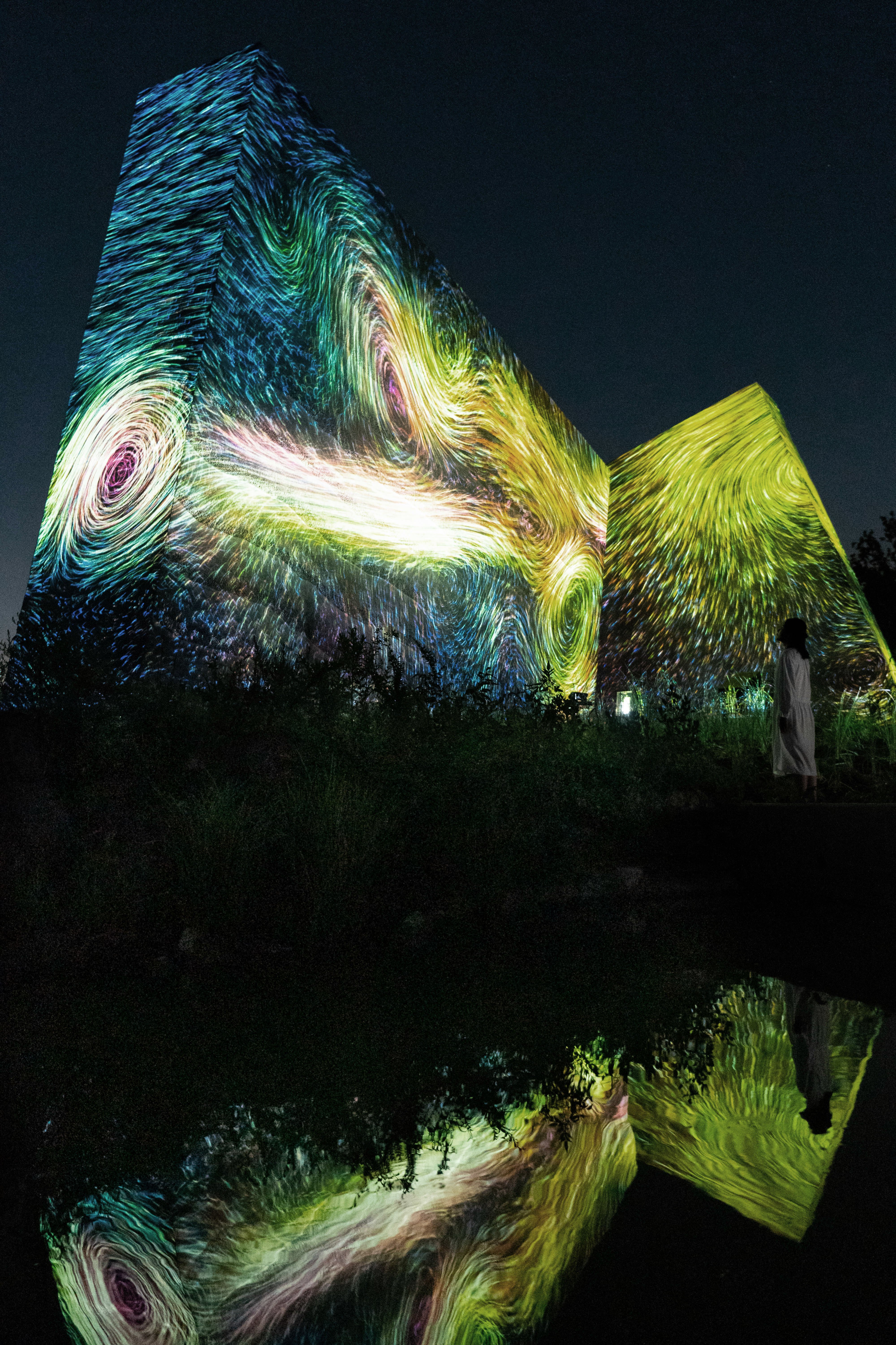 風の中の散逸する鳥の彫刻群 / Sculptures of Dissipative Birds in