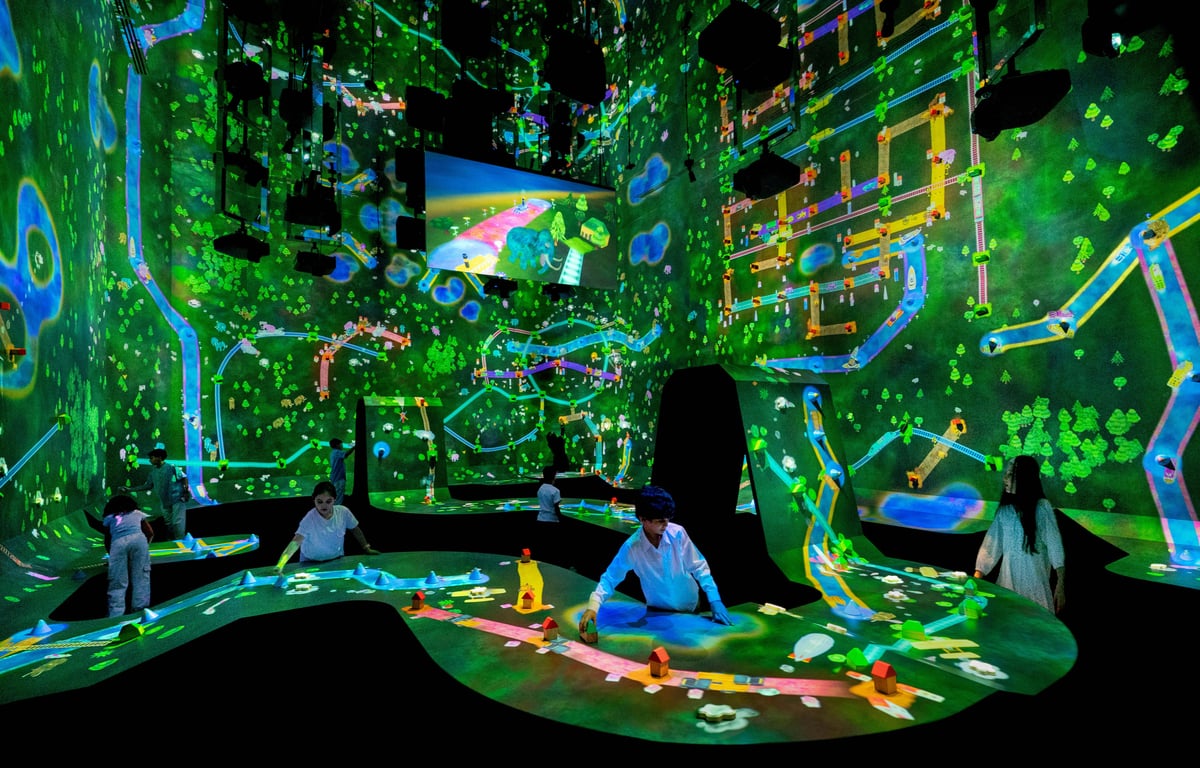 つながる！積み木のまち / Connecting! Block Town | teamLab