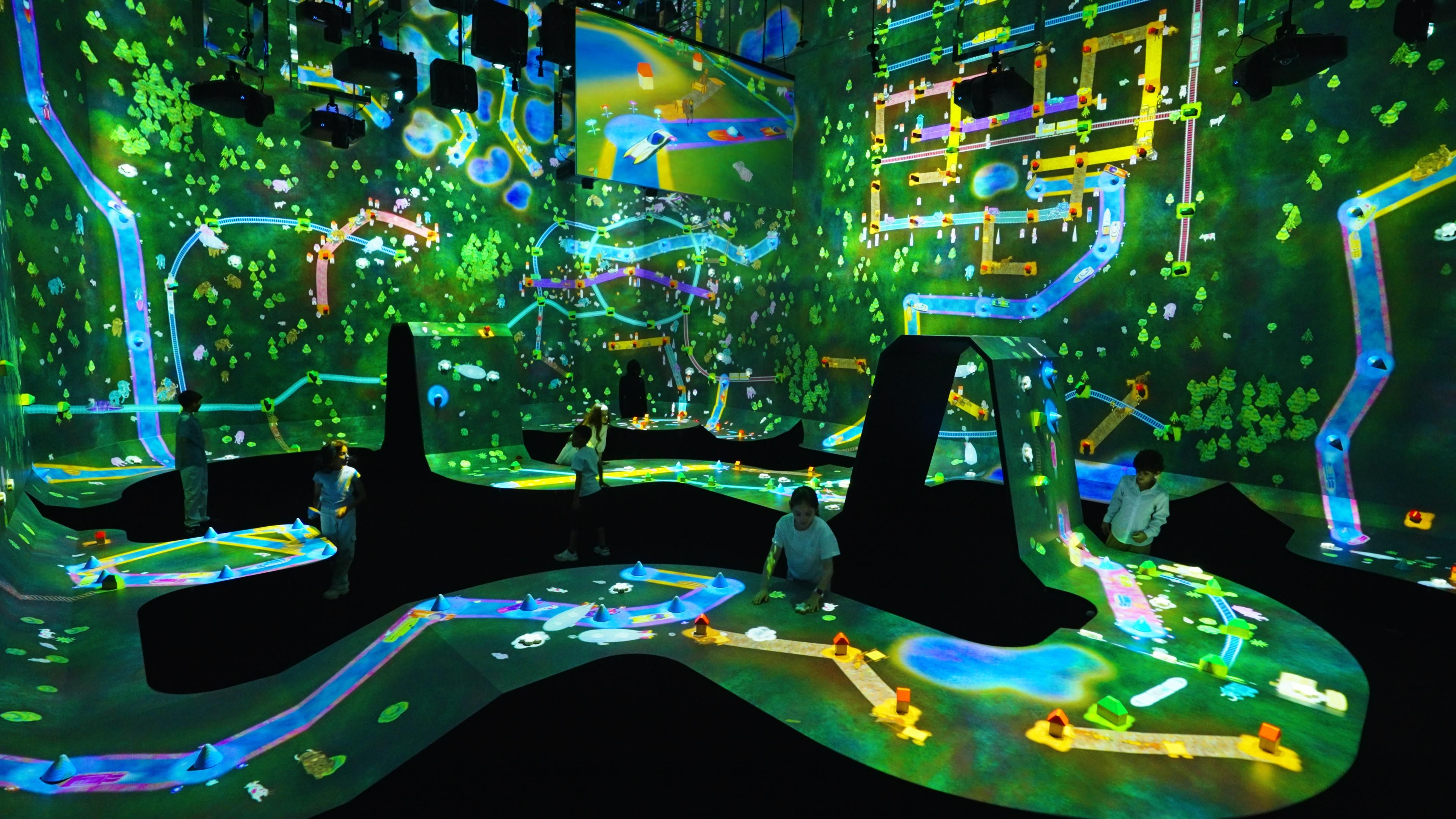 つながる！積み木のまち / Connecting! Block Town | teamLab