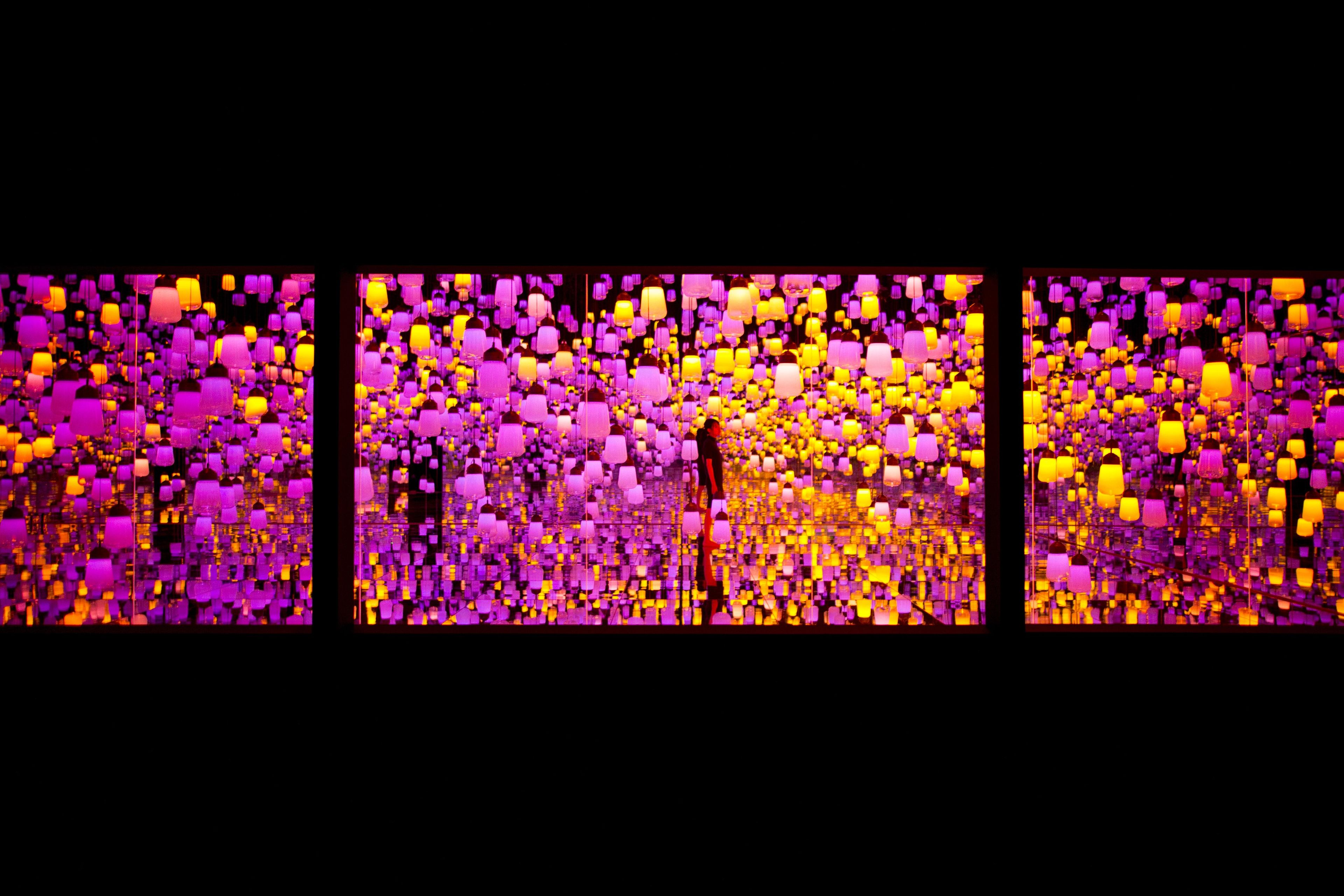Forest of Resonating Lamps - One Stroke | teamLab