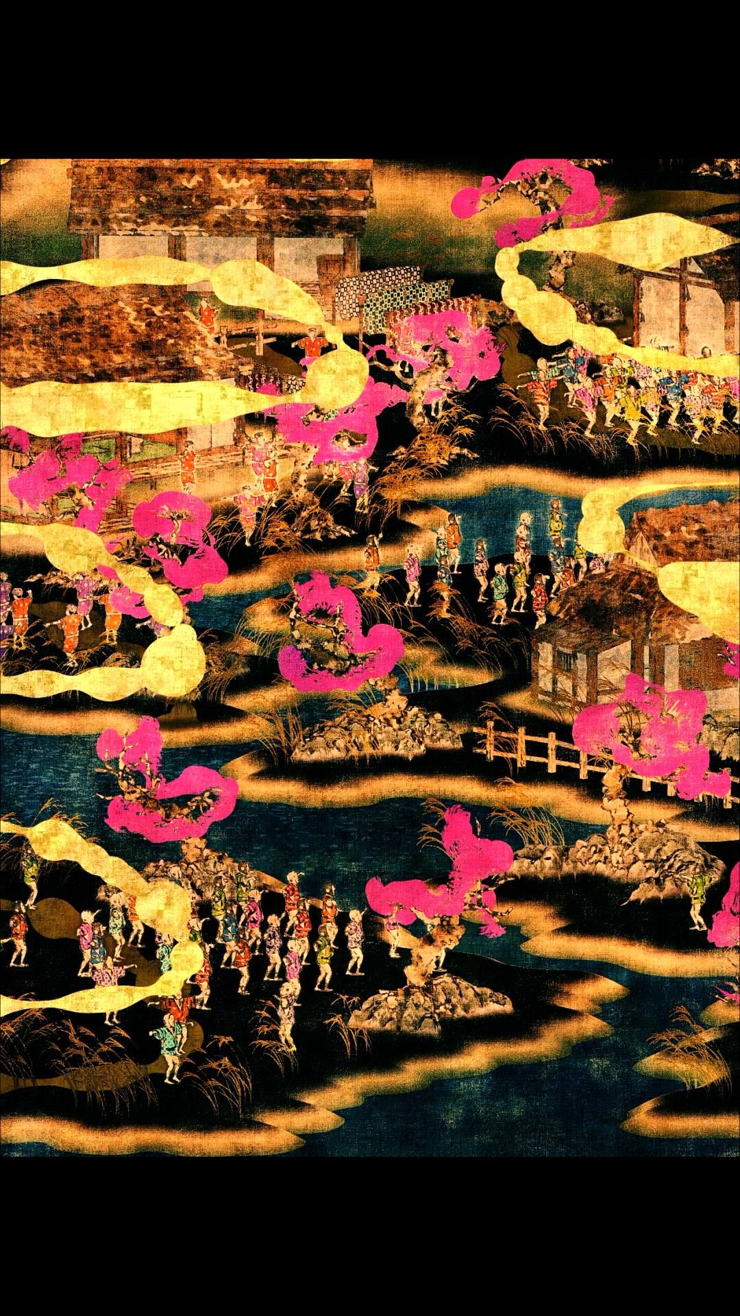 アクリル画 花と顔の融合 アクリル画 花と顔の融合 - メルカリ