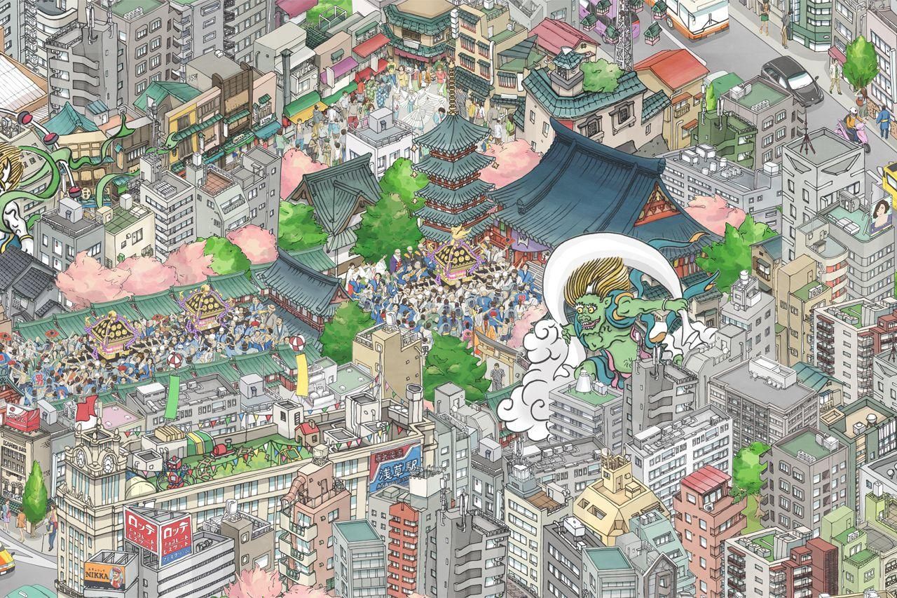 東京スカイツリーの壁画（隅田川デジタル絵巻） / The TOKYO SKYTREE