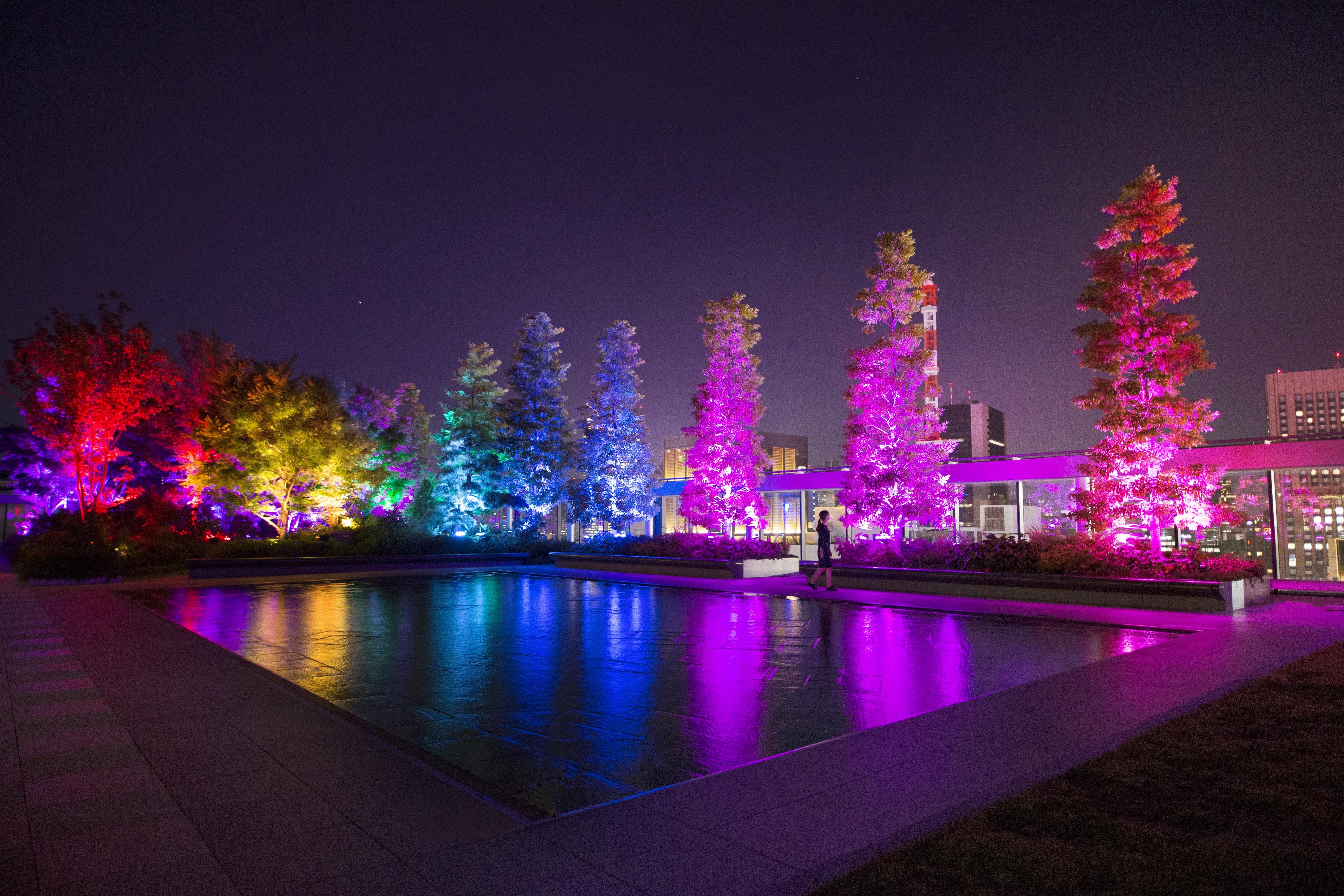 teamLab : Resonating Trees in GINZA SIX GARDEN | teamLab