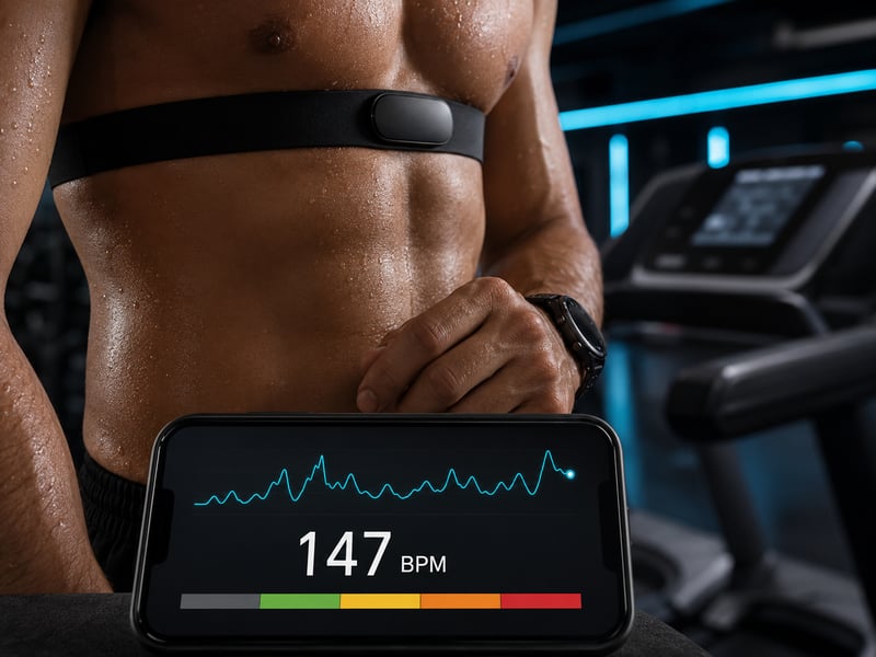 Cardio con monitor cardíaco Bluetooth en vivo