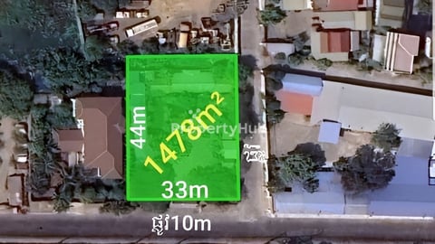 ដីលក់ (កែង)ផ្លូវ10m កែង ផ្លូវ8m សង្កាត់គោកឃ្លាង ខណ្ឌសែនសុខ