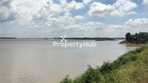 ដីសម្រាប់លក់ជាប់ទន្លេមេគង្គទេសភាពស្អាត់ខ្យល់អាកាសបរិសុទ្ធ