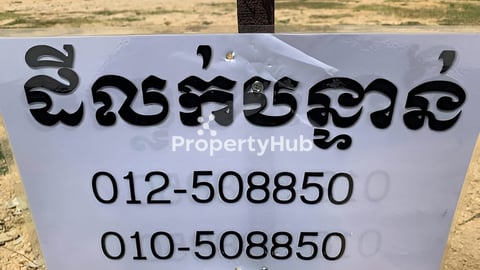 ដី. 10x20 នៅក្រោយផ្សារបាត់ដឹងច្រមុះជ្រូក