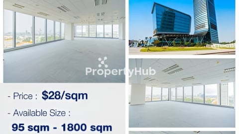 ការិយាល័យកម្រិតA សម្រាប់ជួលនៅដូនពេញ Grad A Office for rent at Sangkat Wat Phnom 