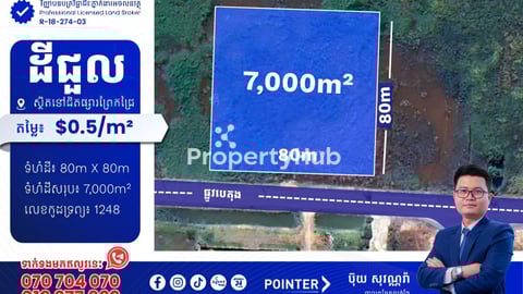 ដីជួលនៅជិតផ្សារព្រែកជ្រៃ