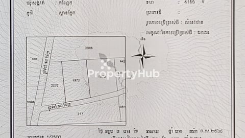 ដីលក់ទំហំ4185m2ក្បាលដីប្រវែង52mx80mដីជាប់ផ្លូវ10mដីភូមិស្ពានក្អែកឃុំកណ្ដែកខេត្តសៀមរាប