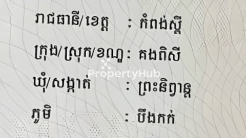 ដីលក់ ប្រញាប់ ជាង ៥ហិតា 5ហិតា