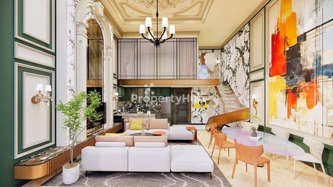 វីឡាលើអាកាស | Duplex Penthouse Toul Kork Area  3 Bedroom 3 bathroom | Ceiling 5.5m Big Living Room 