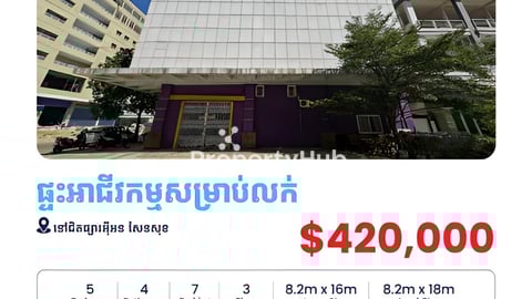 🏠ផ្ទះអាជីវកម្មសម្រាប់លក់នៅផ្សារ អ៊ីអន សែន សុខ -​​ Shophouse for Sale near to AE