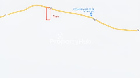 ដីលក់បន្ទាន់ ជាប់ផ្លូវជាតិលេខ 55 ផ្លូវកៅស៊ូ ពី​​ ពោធិសាត៍ ទៅ វាលវែង