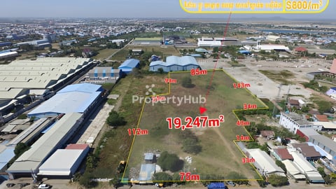 ដីលក់ លើផ្លូវហាណូយ $800/ការ៉េ