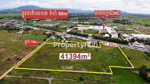 Industrial and residential land for rent, along NR3 KM38 