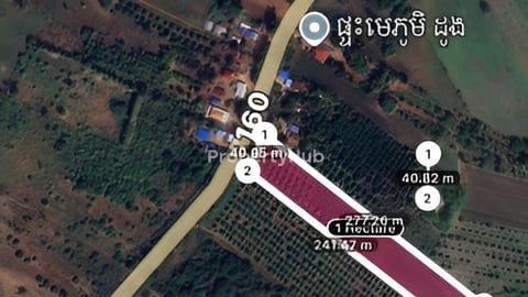 ដីជាប់ផ្លូវជាតិប្រជុំជនលក់បន្ទាន់ក្រោមទីផ្សារ40@mx270m