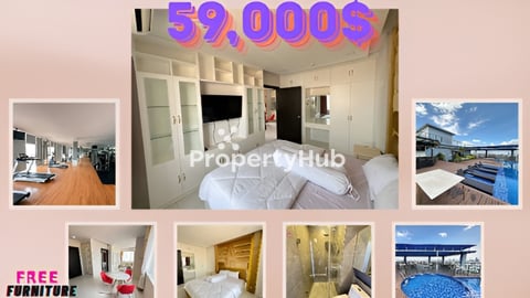 🏙 Condo កណ្តាលក្រុង | លក់បន្ទាន់📐 58m² | ជាន់ទី 9 | Furnished ពេញ