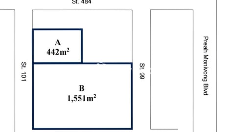 ដី+ វីឡា + ឃ្លាំង (កែង 3 ផ្លូវ) លក់បន្ទាន់ តំបន់បឹងត្របែក មានចំណូលពីការជួលប្រចាំ