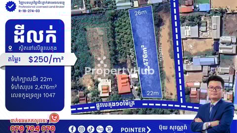 ដីលក់នៅលើផ្លូវបេតុង