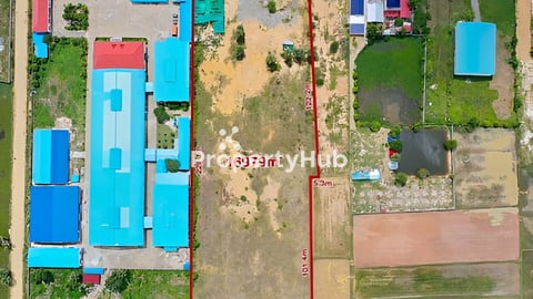 ដីលក់ លើផ្លូវលេខ៣ 85$/ម៉ែត្រការ៉េ តំបន់រោងចក្រ