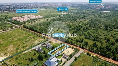 ដីលក់​ Land for Sale 20x76m ជាប់ផ្លូវប៉េតុង ទំហំ30m ជិតគម្រោងអភិវឌ្ឍ ផ្លូវ60m​ ក