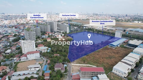 Land in Front of Phnom Penh International Airport – A Rare Investment Opportunity!