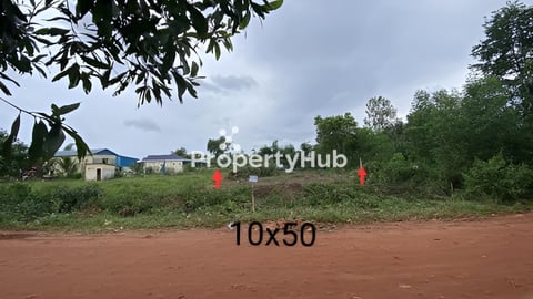 ដីលក់នៅច្រកចូលរមនីដ្ថានទឹកជ្រោះក្បែរចំការធុរេនចុះពីផ្លូវកៅស៊ូធំ70m