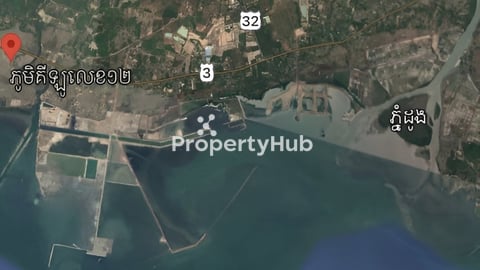 Expandable land for Sale/Rent near Kampot Port | 可扩展土地出售/租 | ដីលក់/ជួលជិតកំពង់ផែ