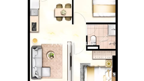 Cozy 2Bedroom Condo Unit Resale in TIME SQUARE 3