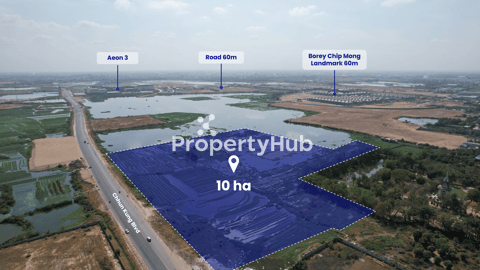 Prime Investment Opportunity: 10 HA Land Plot for Sale along Chhun Kung BLVD