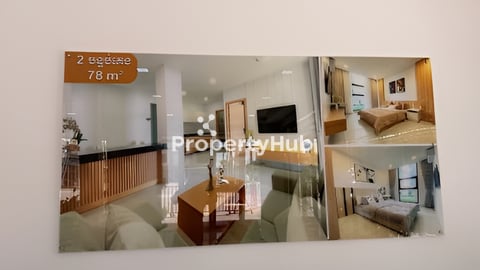 ខលដូបូរីពិភពថ្មីសែនសុខ​ 78m2 បន្ទប់គេង2​ បន្ទបទឹក​2​  មេីលទេសភាពបាន​ លក់ក្រោមទីផ