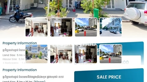 ផ្ទះល្វែងលក់បន្ទា ន់តម្លៃ និងទីតាំងល្អ I CODE-250802801