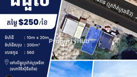 ដីជួលលើមហាវិថីសុីជីនពីង