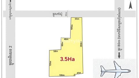 Land for sale along road wide 32m, Kandal Steung District