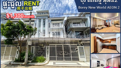 Twin Villa for Rent Borey New World AEON 2