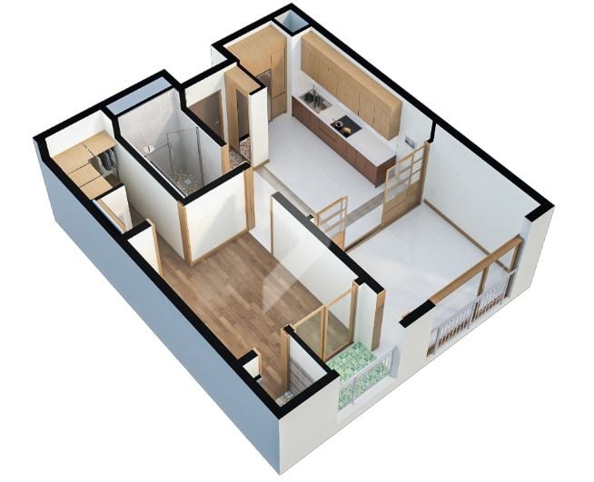 Кондо 1 комната 66 м² Sangkat Teuk Thla, Камбоджа