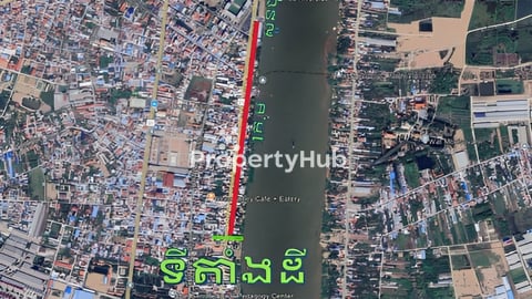 ដីជាប់ទន្លេតាខ្មៅលើផ្លូវធំ/Land next to the Ta Khmao River on the main road