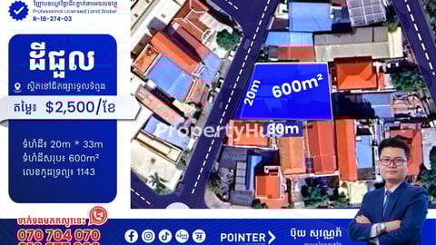 ដីជួលនៅជិតផ្សារទួលទំពូង