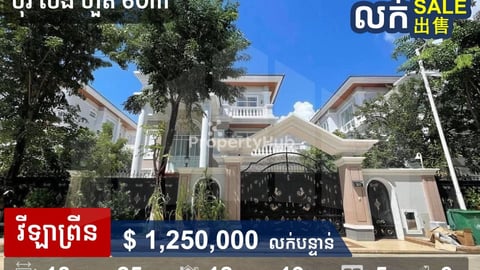 Prince Villa for Sale in Borey Peng Hout 60m