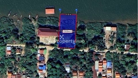 ដីជាប់ទន្លេរ 32m x 65m 1ម៉ែត្រដើរ 8000$